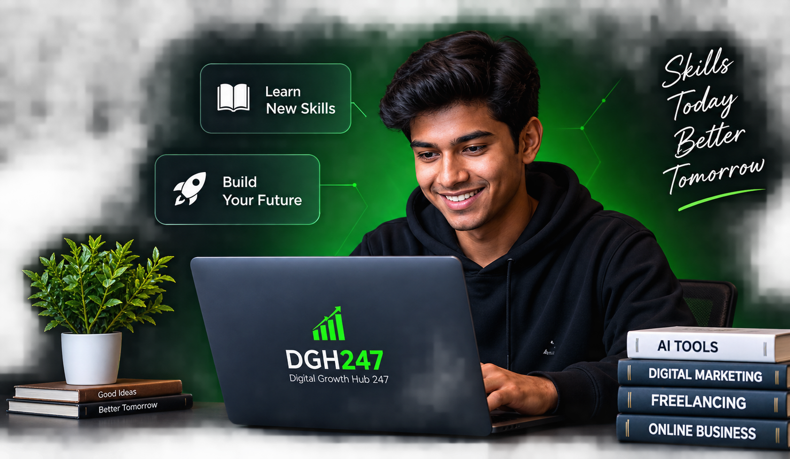 Student with Laptop DGH247